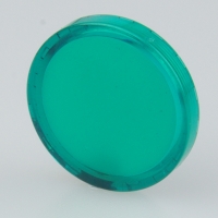 21mm diameter IP65 transparent green flat len...