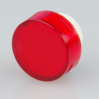 15mm dia IP67 transparent red flat lens for T...