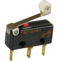Saia-Burgess V42T6YR1 subminiature Microswitch with roller lever actuator