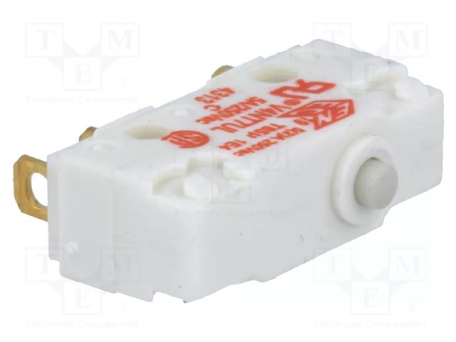 Saia-Burgess V4NT7-UL 5A subminiature Microswitch with plain plunger actuator