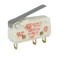Saia-Burgess V4NT7Y1-UL 5A subminiature Microswitch with 18mm lever actuator