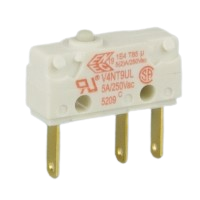 Saia-Burgess V4NT9-UL 5A subminiature Microswitch with plain plunger actuator