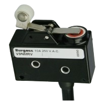 Saia-Burgess V9NMRV 10A Microswitch with 14.0mm reverse action roller lever actuator