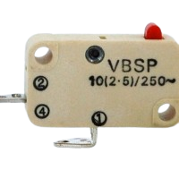 Saia-Burgess VBSP 10A miniature Microswitch with plain plunger actuator