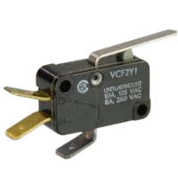 Saia-Burgess VCF2Y1 10A miniature Microswitch with plain lever actuator