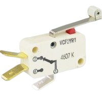 Saia-Burgess VCF2YR1 10A miniature Microswitch with 24.2mm roller lever actuator