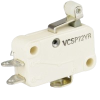 Saia-Burgess VCSP72YR miniature Microswitch with short roller lever actuator