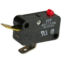 Saia-Burgess VTF 10A miniature Microswitch with plain plunger actuator