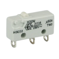 Saia XCG3W-Z1 5A high-temperature (140 deg C) subminiature Microswitch with plain plunger actuator