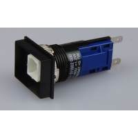 Latching Switch Body - 18 x 24mm - fast connect terminals