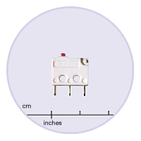 Saia-Burgess F4T7-UL 5a Microswitch with plunger actuator and solder terminals