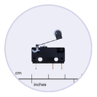 OBSOLETE Saia-Burgess V4NCT7AR1-GP 5a Microswitch with 18mm roller lever